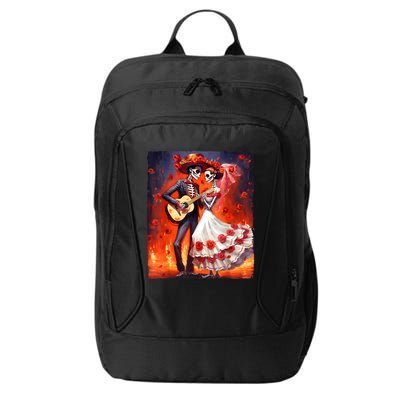 Dia De Los Muertos Skeletons Dancing Mexican Day Of The Dead City Backpack