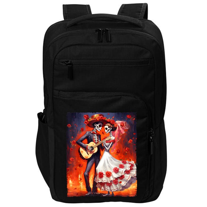 Dia De Los Muertos Skeletons Dancing Mexican Day Of The Dead Impact Tech Backpack