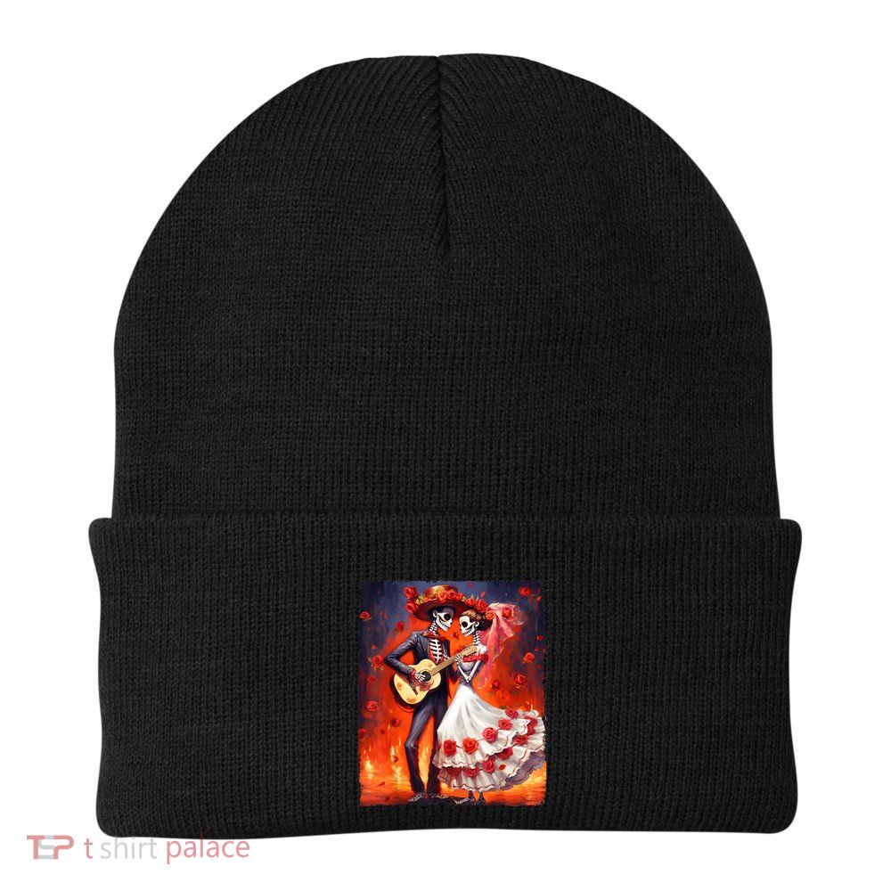 Dia De Los Muertos Skeletons Dancing Mexican Day Of The Dead Beanie