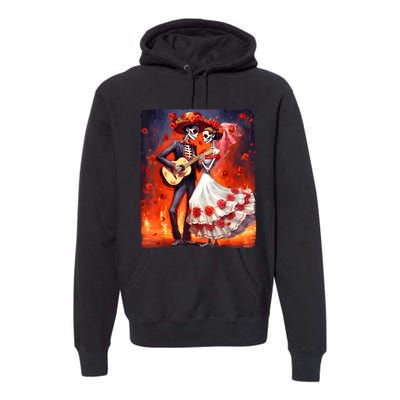 Dia De Los Muertos Skeletons Dancing Mexican Day Of The Dead Premium Hoodie