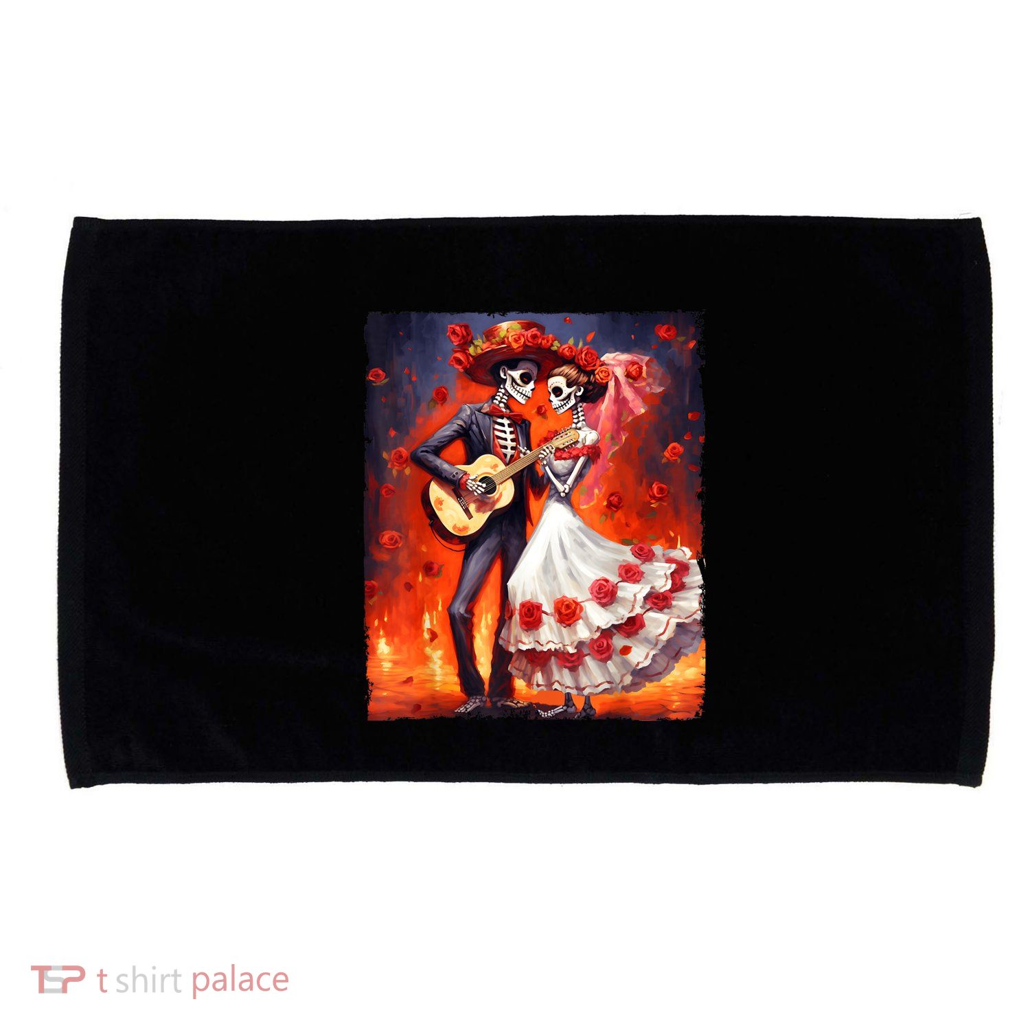 Dia De Los Muertos Skeletons Dancing Mexican Day Of The Dead Microfiber Hand Towel