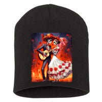 Dia De Los Muertos Skeletons Dancing Mexican Day Of The Dead Short Acrylic Beanie