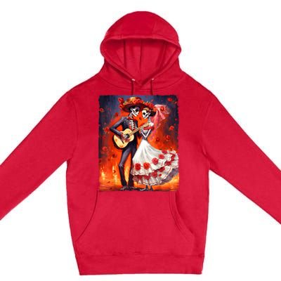 Dia De Los Muertos Skeletons Dancing Mexican Day Of The Dead Premium Pullover Hoodie