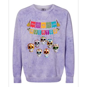 Dia De Los Muertos Mexican Day Of Death Colorblast Crewneck Sweatshirt