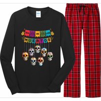 Dia De Los Muertos Mexican Day Of Death Long Sleeve Pajama Set