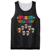 Dia De Los Muertos Mexican Day Of Death Mesh Reversible Basketball Jersey Tank