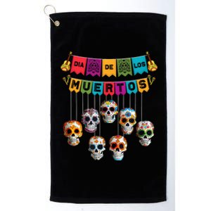 Dia De Los Muertos Mexican Day Of Death Platinum Collection Golf Towel