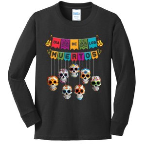 Dia De Los Muertos Mexican Day Of Death Kids Long Sleeve Shirt