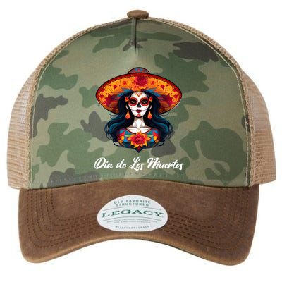Dia De Los Muertos Day Of The Dead Festive Legacy Tie Dye Trucker Hat