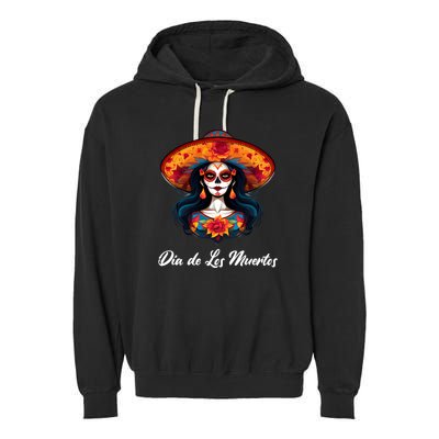 Dia De Los Muertos Day Of The Dead Festive Garment-Dyed Fleece Hoodie