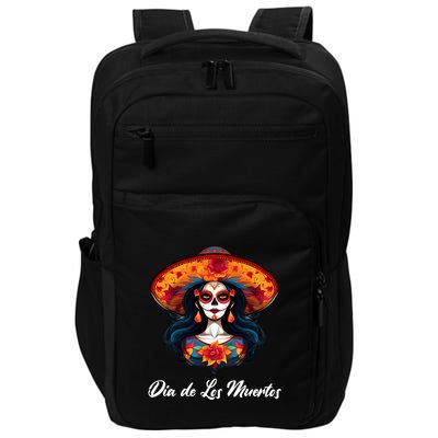Dia De Los Muertos Day Of The Dead Festive Impact Tech Backpack