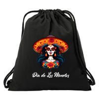 Dia De Los Muertos Day Of The Dead Festive Drawstring Bag