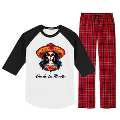 Dia De Los Muertos Day Of The Dead Festive Raglan Sleeve Pajama Set