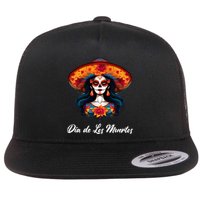 Dia De Los Muertos Day Of The Dead Festive Flat Bill Trucker Hat