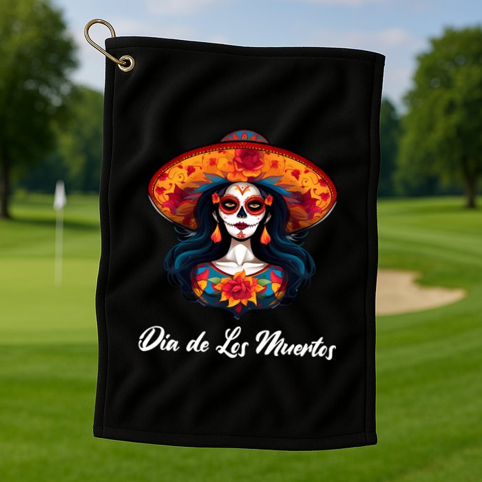 Dia De Los Muertos Day Of The Dead Festive Golf Towel