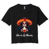 Dia De Los Muertos Day Of The Dead Festive Women's Crop Top Tee