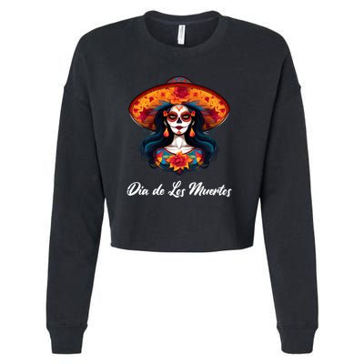 Dia De Los Muertos Day Of The Dead Festive Cropped Pullover Crew