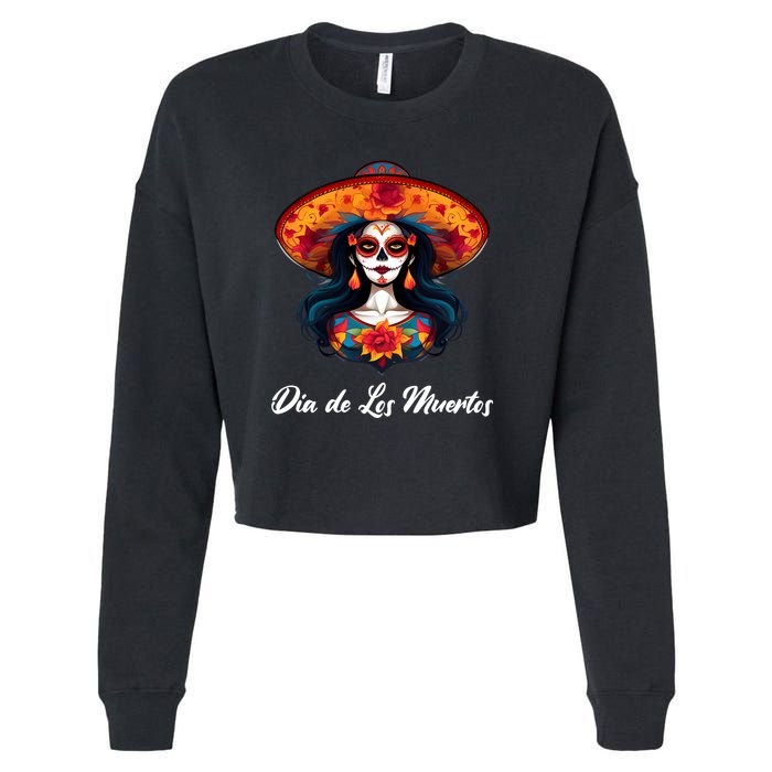 Dia De Los Muertos Day Of The Dead Festive Cropped Pullover Crew