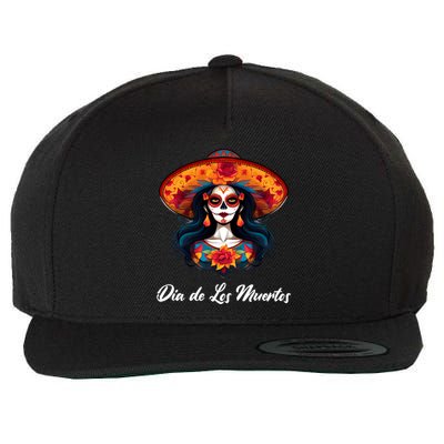 Dia De Los Muertos Day Of The Dead Festive Wool Snapback Cap