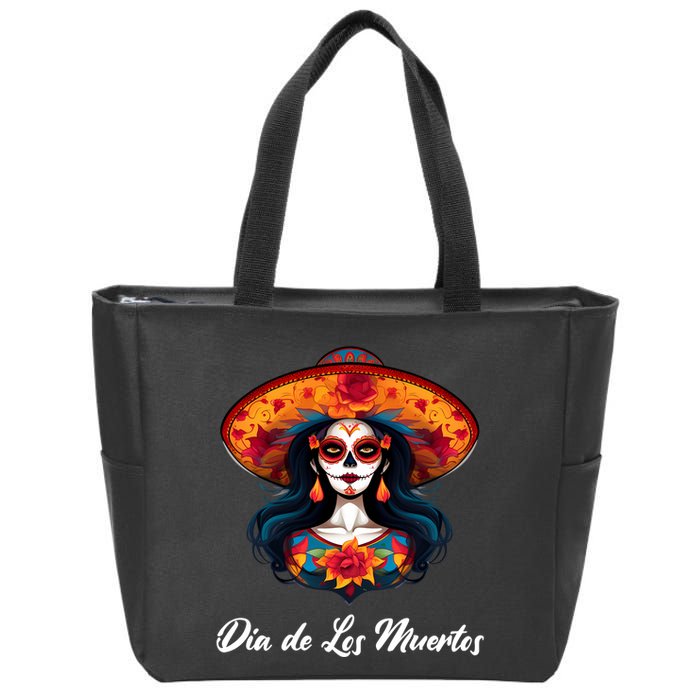 Dia De Los Muertos Day Of The Dead Festive Zip Tote Bag