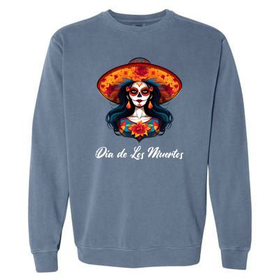 Dia De Los Muertos Day Of The Dead Festive Garment-Dyed Sweatshirt