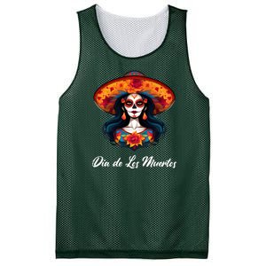 Dia De Los Muertos Day Of The Dead Festive Mesh Reversible Basketball Jersey Tank