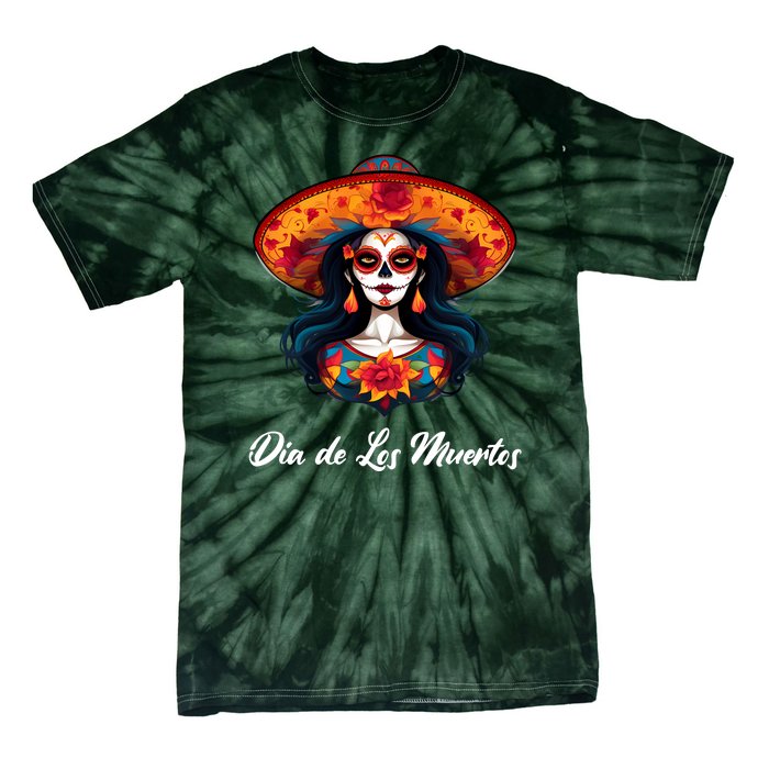 Dia De Los Muertos Day Of The Dead Festive Tie-Dye T-Shirt