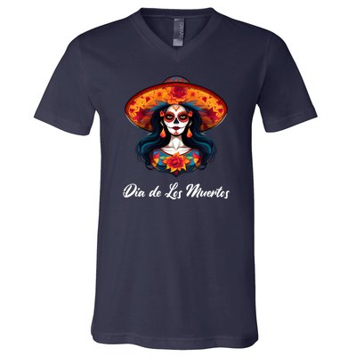 Dia De Los Muertos Day Of The Dead Festive V-Neck T-Shirt