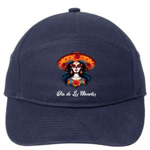 Dia De Los Muertos Day Of The Dead Festive 7-Panel Snapback Hat