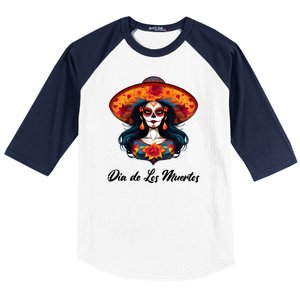 Dia De Los Muertos Day Of The Dead Festive Baseball Sleeve Shirt