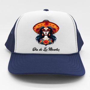 Dia De Los Muertos Day Of The Dead Festive Trucker Hat