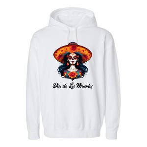 Dia De Los Muertos Day Of The Dead Festive Garment-Dyed Fleece Hoodie