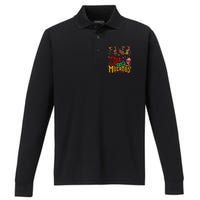 Dia De Los Muertos Mexican Skeletons Instrumentalist Dancing Performance Long Sleeve Polo