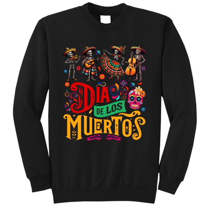 Dia De Los Muertos Mexican Skeletons Instrumentalist Dancing Sweatshirt