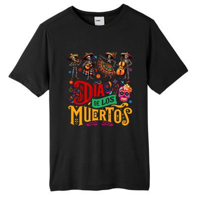 Dia De Los Muertos Mexican Skeletons Instrumentalist Dancing Tall Fusion ChromaSoft Performance T-Shirt