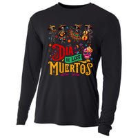 Dia De Los Muertos Mexican Skeletons Instrumentalist Dancing Cooling Performance Long Sleeve Crew