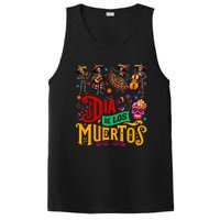 Dia De Los Muertos Mexican Skeletons Instrumentalist Dancing PosiCharge Competitor Tank