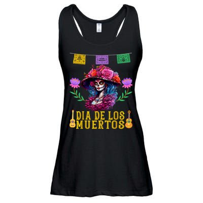 Dia De Los Muertos Costume Day Of The Dead Ladies Essential Flowy Tank