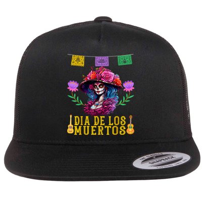 Dia De Los Muertos Costume Day Of The Dead Flatbill Hat