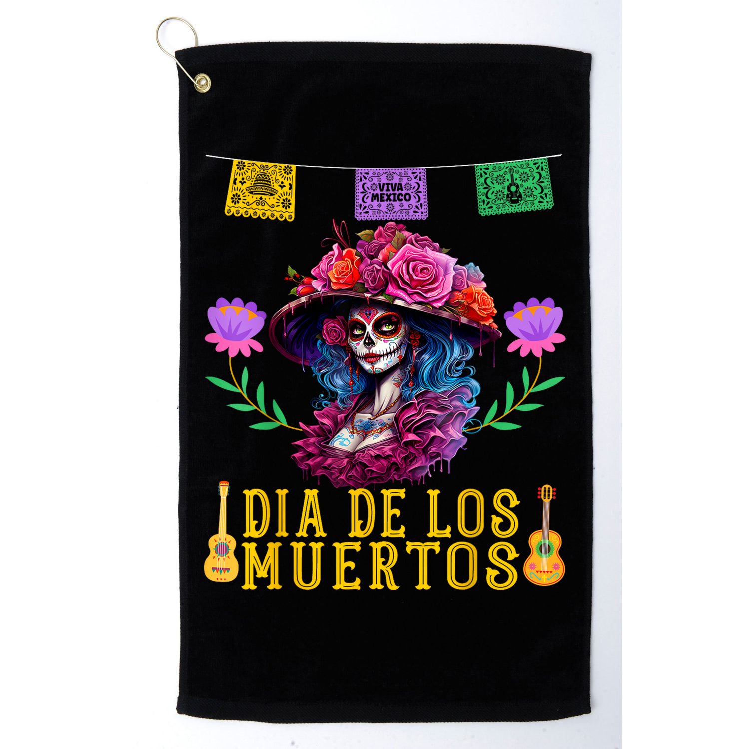 Dia De Los Muertos Costume Day Of The Dead Golf Towel