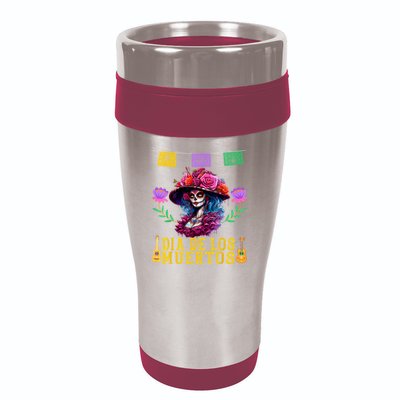 Dia De Los Muertos Costume Day Of The Dead 16oz Travel Tumbler