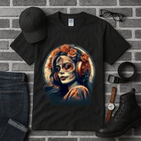 Dia De Los Muertos Calavera Retro Bomber Pinup Sugar Skull Tall T-Shirt