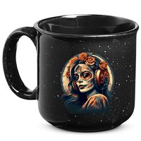 Dia De Los Muertos Calavera Retro Bomber Pinup Sugar Skull 15oz Campfire Ceramic Mug