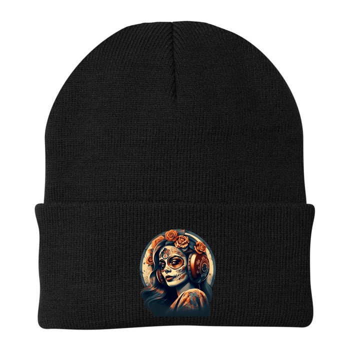 Dia De Los Muertos Calavera Retro Bomber Pinup Sugar Skull Beanie