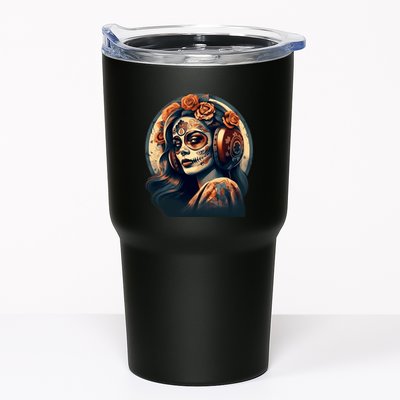Dia De Los Muertos Calavera Retro Bomber Pinup Sugar Skull Tumbler