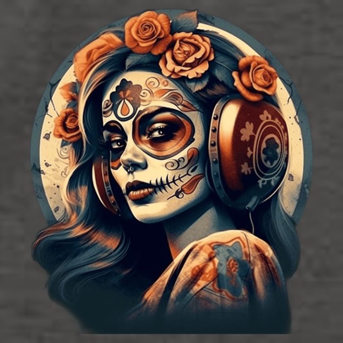 Dia De Los Muertos Calavera Retro Bomber Pinup Sugar Skull Vector Backpack