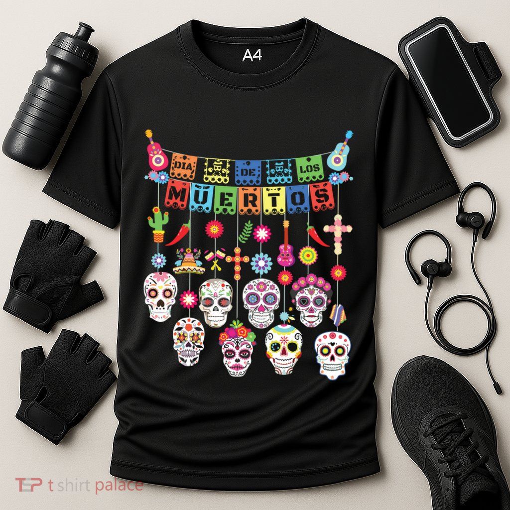 Dia De Los Muertos Funny Day Of The Dead Hanging Skulls Performance Shirt