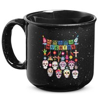 Dia De Los Muertos Funny Day Of The Dead Hanging Skulls 15oz Campfire Ceramic Mug