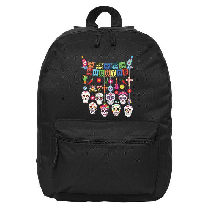 Dia De Los Muertos Funny Day Of The Dead Hanging Skulls 16 in Basic Backpack