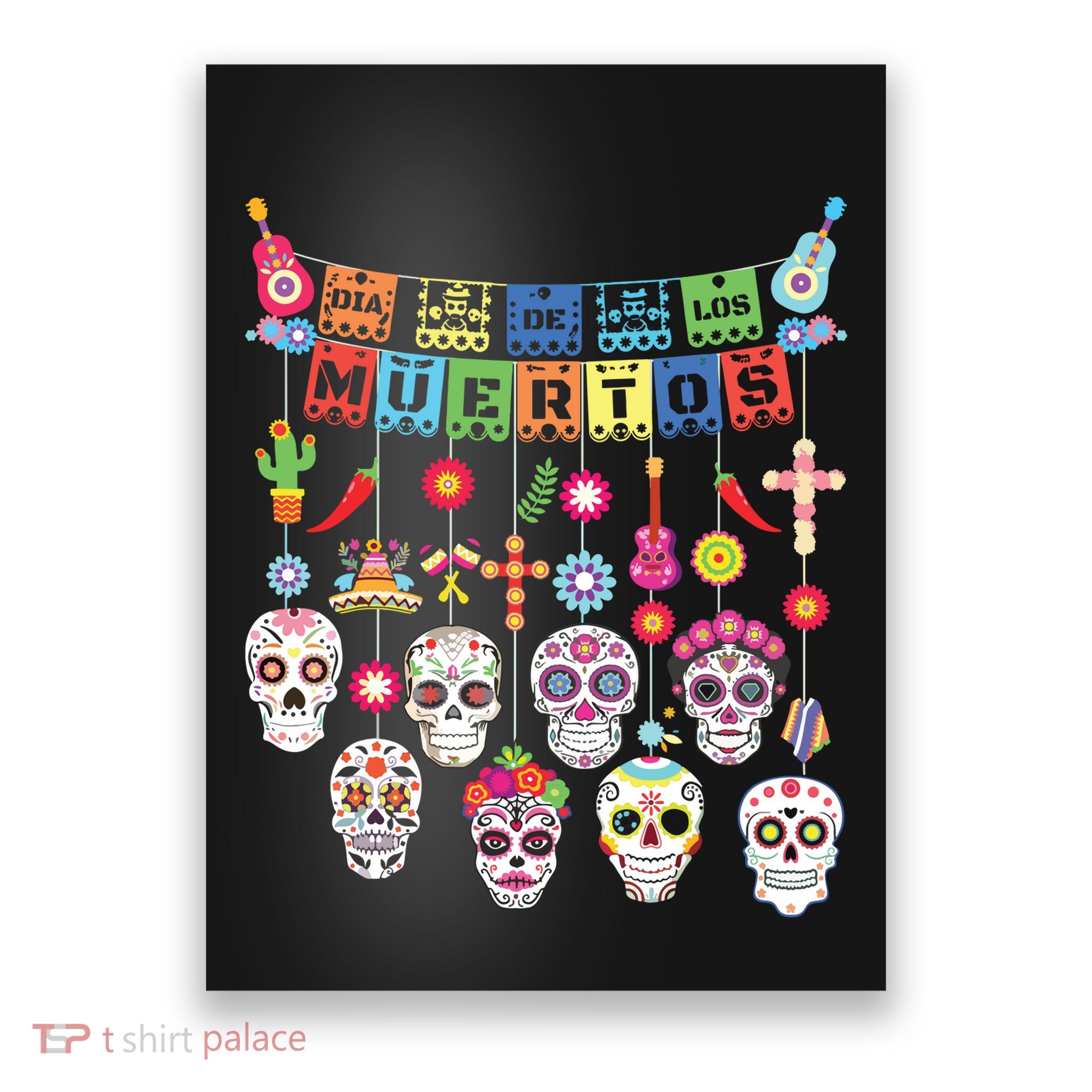 Dia De Los Muertos Funny Day Of The Dead Hanging Skulls Poster